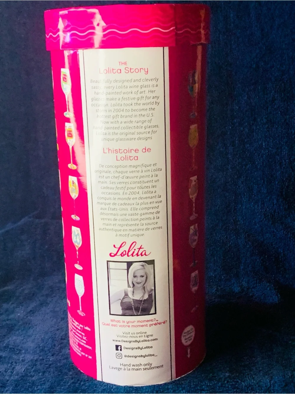 Lolita Pink Birthday Girl Wine Glass.